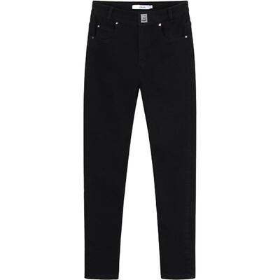 CALVINLUO 黑色紧身牛仔裤九分铅笔裤 经典系列 001 秦岚同款