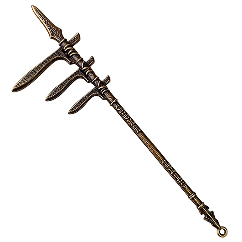 古代冷兵器 金属模型武器手办长枪古风摆件玩具挂件兵人娃娃配件