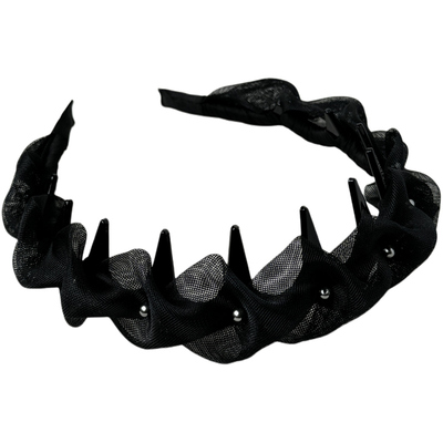 2025新款时尚网纱齿梳发箍发卡