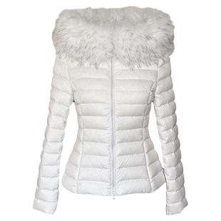 Middletone | 小蛮腰 排骨羽绒服新国标90白鸭绒环保毛领修身外套