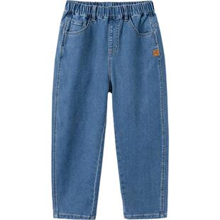 巴拉巴拉男童牛仔裤中大童裤子春秋新款童装儿童直筒裤宝宝长裤潮