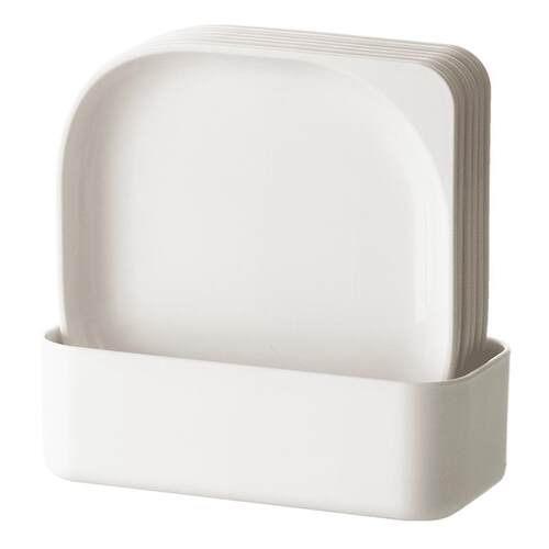 懒角落吐骨碟家用骨头垃圾渣备菜新款餐盘可进洗碗机用桌面高档端