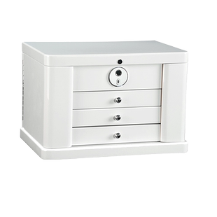 YONGFA永发新款首饰盒保险箱珠宝黄金收纳盒专用指纹解锁防盗迷你保险柜家用小型贵重物品夹万高级家庭保管箱