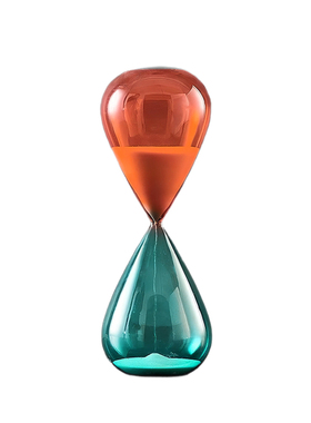 北欧彩色玻璃沙漏计时器摆件