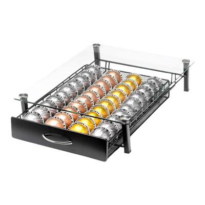 适用于Nespresso Vertuoline胶囊咖啡架抽屉式咖啡收纳盒玻璃款