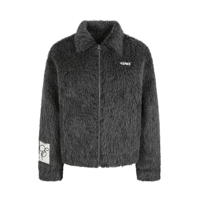 KSXN仿貂毛毛绒翻领外套