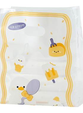 可爱鸭卡通甜品打包袋烘焙塑料袋