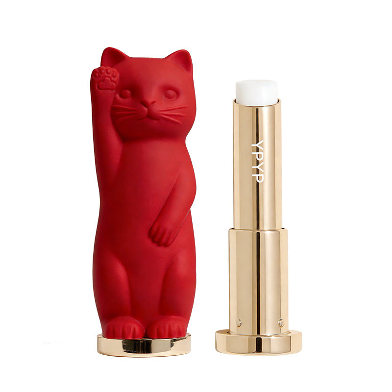 新年红色系来财猫滋润唇膏套盒