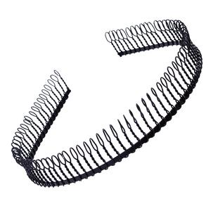 老年人发箍带齿老人发夹奶奶太太老款黑色刘海铁丝发卡洗脸碎发