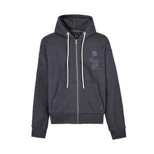 ABLE JEANS2026春新品男士复古休闲连帽潮流宽松开衫卫衣