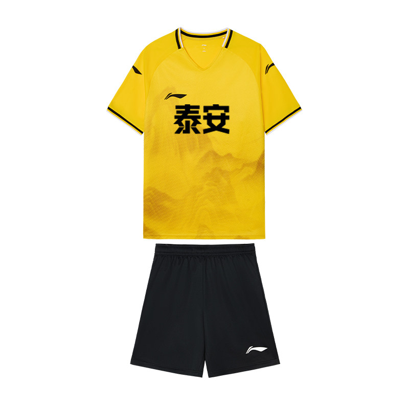 李宁×齐鲁联赛款球迷短袖T恤泰安队运动速干上衣套装官方正品男
