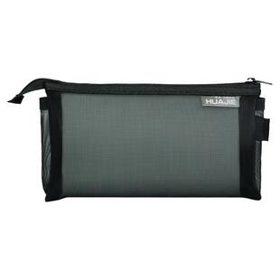 华杰透明网纱笔袋立体无印风简约文具袋中高考试学生用网格收纳袋女生笔袋文具盒女初中生铅笔袋韩版小清新