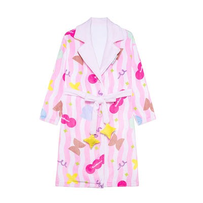 【3折】RooMance汝曼司原创法兰绒睡袍女秋冬睡衣家居服赠腰带