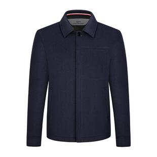 【含山羊绒】金利来GY26年春装夹克男经典款恒温保暖拉链外套男厚