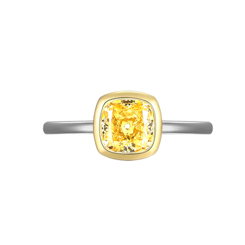 JEWELLWANG1克拉黄色钻石戒指