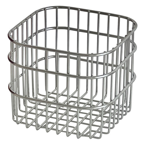 ins正方形不锈钢银色收纳筐桌面杂物置物篮化妆品整理篮子收纳盒