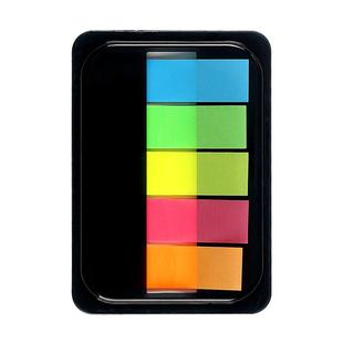 索引贴标签贴纸分类指示书签便利贴学生可书写标记彩色荧光膜防水半透明抽取式N次贴粘性佳不伤纸备忘提示