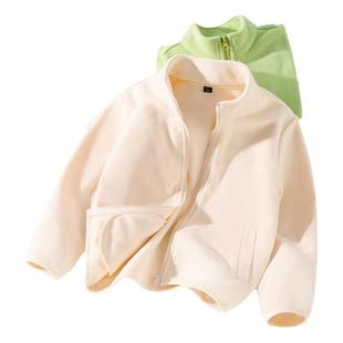 真维斯童装冲锋衣内胆儿童摇粒绒外套女童双面抓绒衣加绒男童秋装