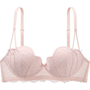 六只兔子聚拢内衣女甜美蕾丝文胸侧收副乳聚拢显大防外扩显瘦胸罩