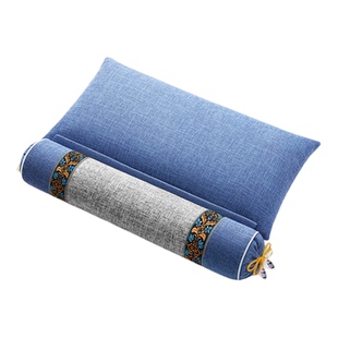 荞麦枕头成人护颈椎助睡眠牵引圆柱枕头艾草助眠家用吸湿透气枕芯