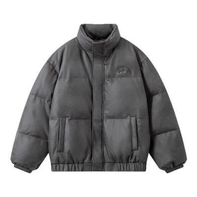 SprayGround鲨鱼嘴麂皮绒羽绒服男冬季白鸭绒情侣美式保暖羽绒衣