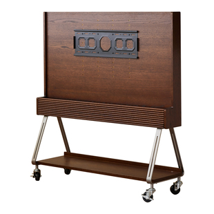 自在电视机架中古复古风可移动电视机柜架去客厅化落地显示器支架