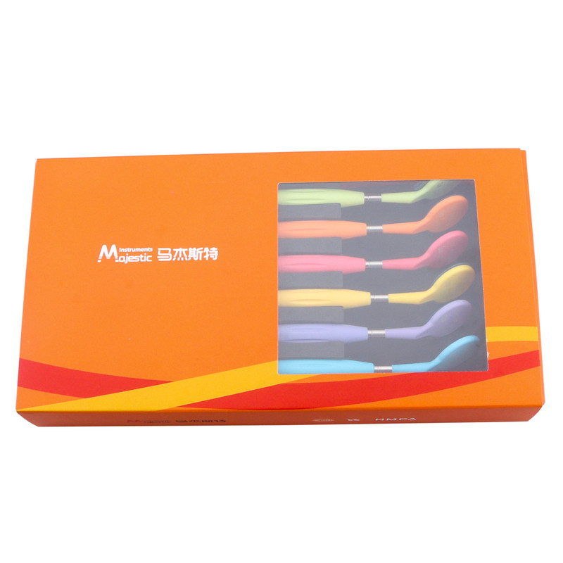 高清彩色塑料口镜套装 牙科口腔检查工具 牙医诊所镀铑防雾口腔镜