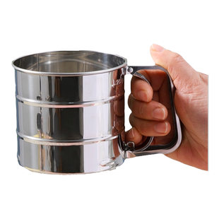 面粉筛手持半自动过滤神器烘焙专用筛子不锈钢家用厨房超细过滤网