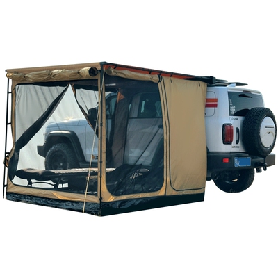 简森户外高定版车边帐篷侧遮阳棚豪华阳光房露营布房纱网防晒防风