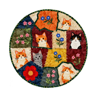 客厅地毯圆形卡通风沙发茶几耐脏免洗地垫可定制书房加厚隔音垫子