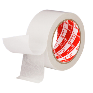 超强双面胶高粘度薄款工业两面胶强力固定学生幼儿园手工海绵透明宽胶带文具办公无痕胶纸白色加宽小卷双面胶