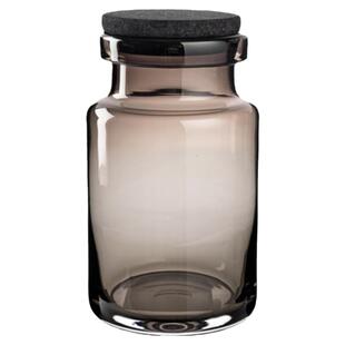 现货丹麦进口Louise Roe玻璃储物罐厨房置物收纳带软木盖桌面北欧