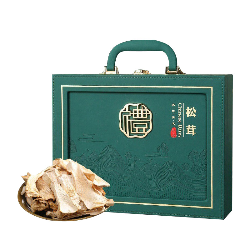 云南野生松茸干片150g高端礼盒装