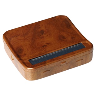 木纹色金属卷烟盒70MM可调节便携自动卷烟器男士实用