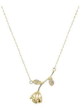 复古郁金香项链女轻奢小众新款