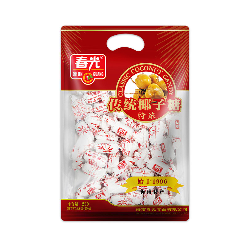 春光传统特浓椰子糖水果味硬糖