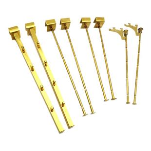 服装店货架展示架配件钛金上墙aa柱梯柱正挂侧挂杆内衣杆五钉挂钩