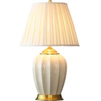 美式轻奢全铜陶瓷台灯卧室客厅家用简约现代中式温馨装饰床头灯