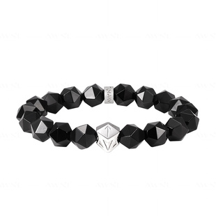 AWNL汗血武士黑曜石手链男款龙血石手串小众生日礼物送男友