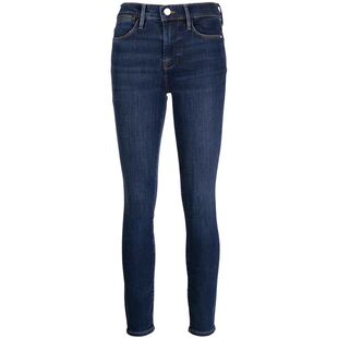 代购Frame Denim Gigi同款高腰弹力紧身显瘦小脚九分铅笔牛仔裤女