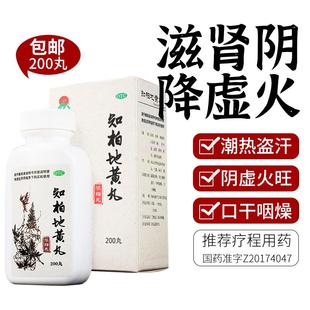 龙人知柏地黄丸正品芝调理200丸*1瓶/盒盗汗火旺内热肾阴虚耳鸣