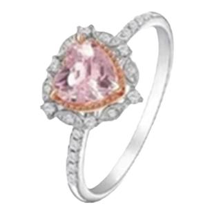 儿童戒指女童公主宝石女孩粉钻爱心闺蜜高颜值女生指环项链套装女