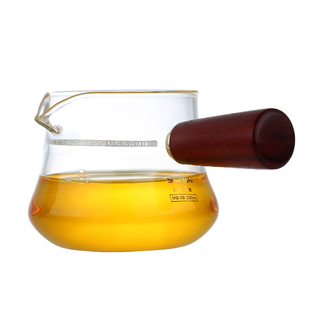 北大史月牙公道杯 侧把公杯 加厚绿茶大容量过滤一体玻璃泡绿茶壶