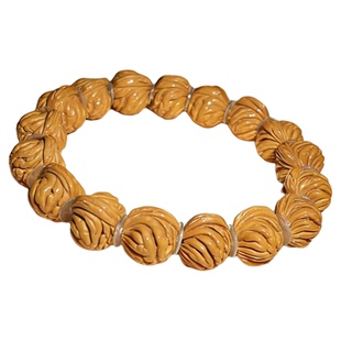 山中玉龙纹桃核金鱼眼精品手串桃枭高端男女文玩手链本命年护身符