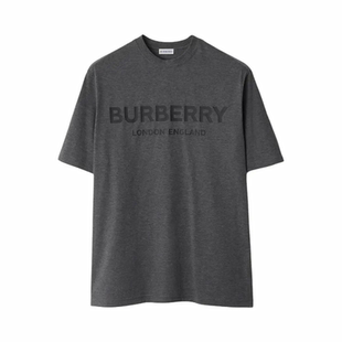 自营Burberry博柏利经典Logo字母印花圆领时尚短袖T恤夏季新款