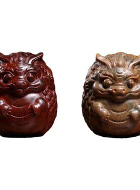 绿檀紫檀龙宝工艺品摆件