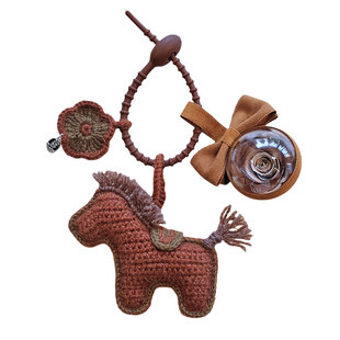 马上有钱马年招财平安包挂件手工钩织毛线小马挂饰钥匙扣新年礼物