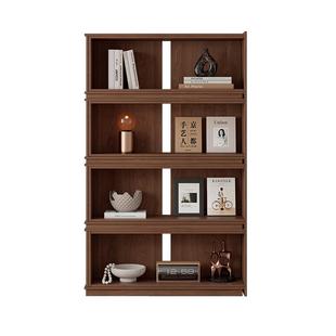 实木落地可伸缩书架儿童绘本架客厅转角柜置物架矮柜多层展示柜子