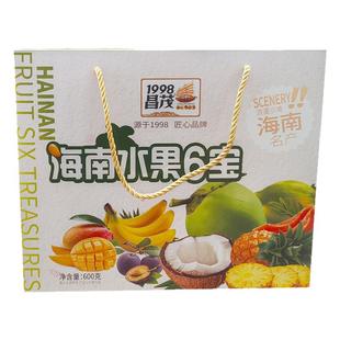 昌茂海南水果6宝600克香烤椰片菠萝片五指山野干梅芒果干木瓜脯
