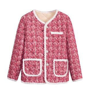 妈妈冬装小棉袄加厚羊羔绒短款中老年人女装花棉衣外套棉服秋冬季